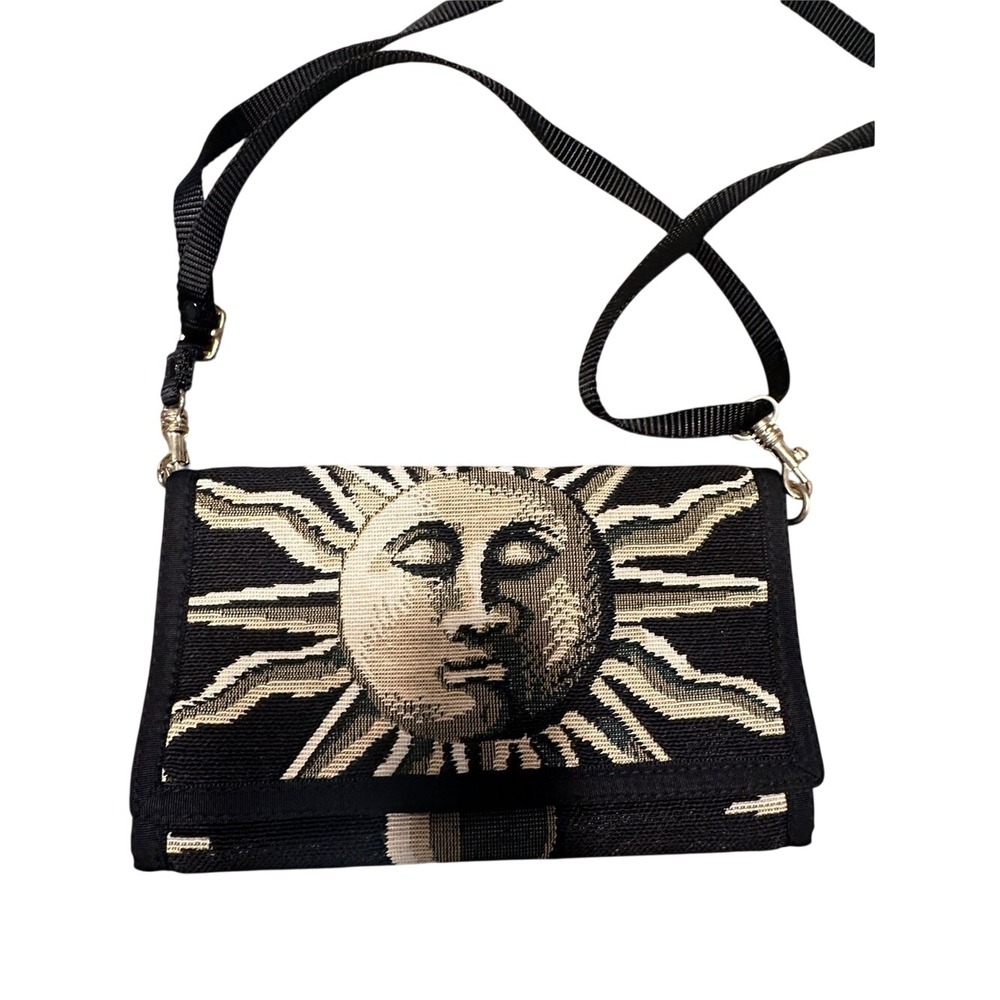 Danny K Beverly Hills Sun Moon Tapestry Crossbody Bag Trifold Wallet  USA